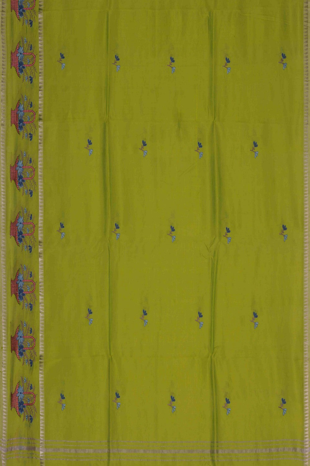 Image of Mangalgiri Silk Embroidery Saree